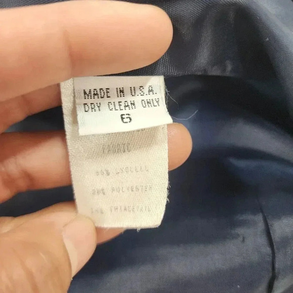 Vintage Gianni Pities Button Made In U.S. A Blue Blazer Women's 6P - Picture 8 of 9